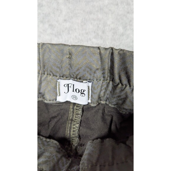 Bevy Flog Women Pants Size 29 Shely Hidden Chevron Stripe Tapered Slim Fit Check - Picture 7 of 13